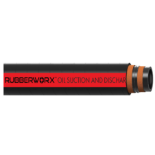 Heavy-Duty Oil Suction and Discharge Hose -  - For Oils, Well Water, Sewage, and More -  SBR Blend Tube with Textile Reinforcement and Steel Helix - 1" ID x 1.5" OD - 150 PSI