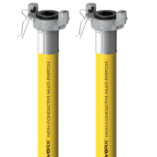 Industrial Jackhammer Hose - M003Y-0075-0600-AMXAM, EPDM Tube, Universal Coupling, 0.75in ID, 1.14in OD, 250 PSI, -40°F to 210°F